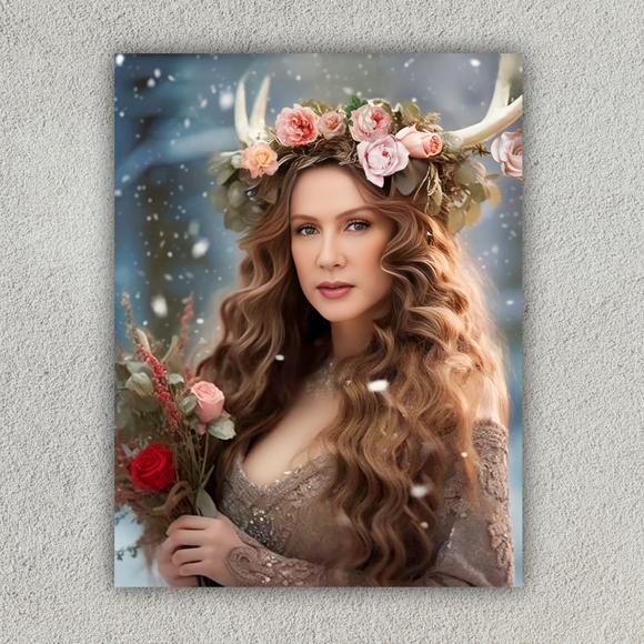 Horned Fairy Queen Art Poster 13x17 - Picture 1 of 2